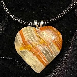 Green Onyx Heart Pendant